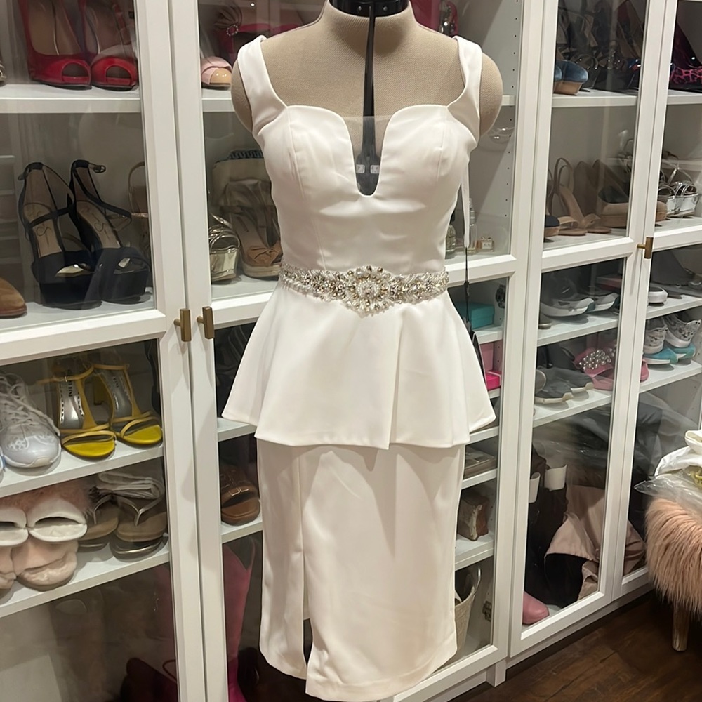 Terani Couture Peplum Dress